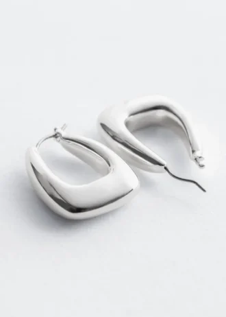 Boucles d&rsquo;oreilles créoles ovales épaisses