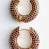 Boucles d&rsquo;oreilles créoles à strass