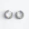 Boucles d&rsquo;oreilles créoles à strass