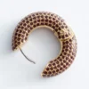 Boucles d&rsquo;oreilles créoles à strass