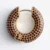 Boucles d&rsquo;oreilles créoles à strass