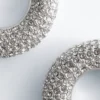 Boucles d&rsquo;oreilles créoles à strass
