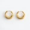 Boucles d&rsquo;oreilles créoles striées