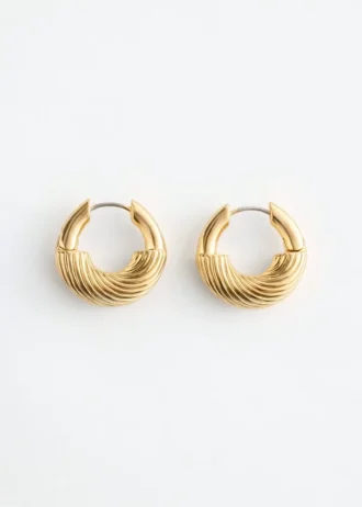 Boucles d&rsquo;oreilles créoles striées