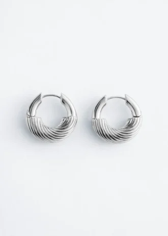Boucles d&rsquo;oreilles créoles striées