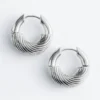 Boucles d&rsquo;oreilles créoles striées