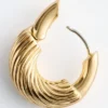 Boucles d&rsquo;oreilles créoles striées
