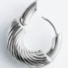 Boucles d&rsquo;oreilles créoles striées
