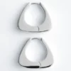 Boucles d&rsquo;oreilles créoles triangulaires massives