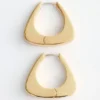 Boucles d&rsquo;oreilles créoles triangulaires massives