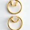 Boucles d&rsquo;oreilles à double anneau