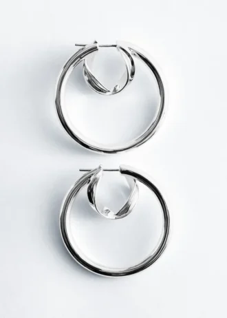 Boucles d&rsquo;oreilles à double anneau