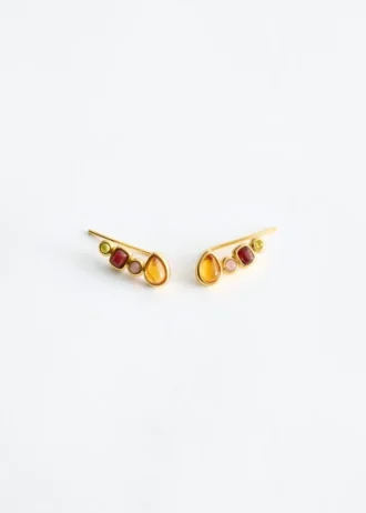 Boucles d&rsquo;oreilles rampantes multicolores