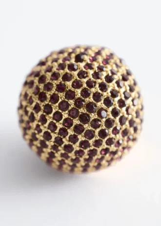 Boucles d&rsquo;oreilles sphériques en strass