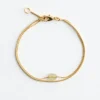 Bracelet à double chaîne en quartz