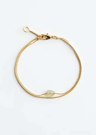 Bracelet à double chaîne en quartz
