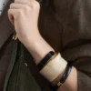 Bracelet manchette bicolore