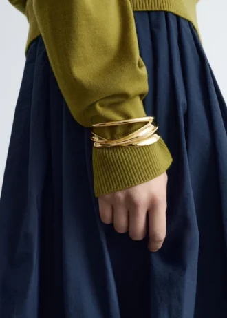 Bracelet manchette sculptural