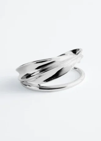 Bracelet manchette sculptural
