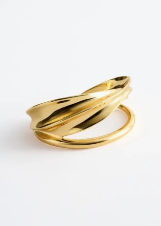 Bracelet manchette sculptural