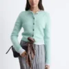Cardigan brossé en mélange de mohair