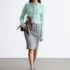 Cardigan brossé en mélange de mohair