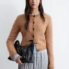 Cardigan brossé en mélange de mohair