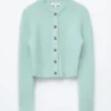 Cardigan brossé en mélange de mohair