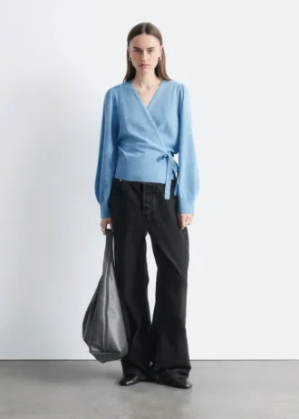 Cardigan cache-cœur en laine mérinos