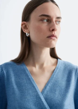 Cardigan cache-cœur en laine mérinos