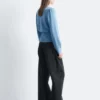 Cardigan cache-cœur en laine mérinos
