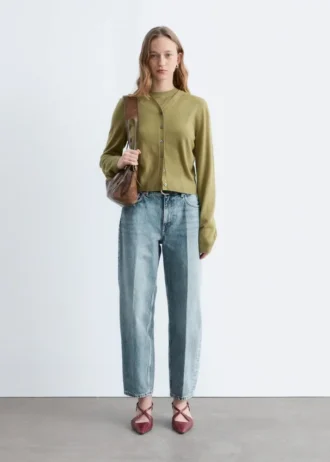 Cardigan court en cachemire