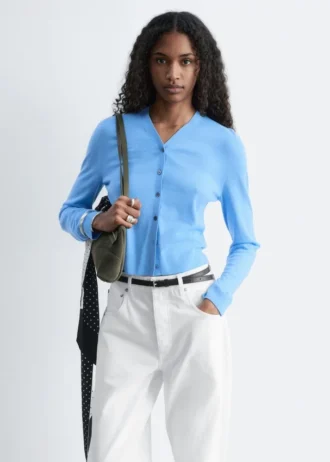 Cardigan court en cachemire