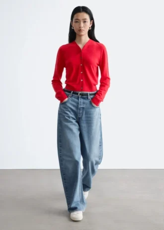 Cardigan court en cachemire