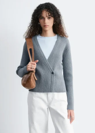 Cardigan côtelé