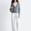 Cardigan côtelé