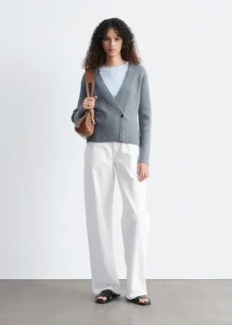 Cardigan côtelé