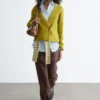 Cardigan côtelé