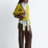 Cardigan côtelé