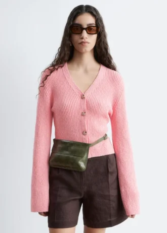 Cardigan en coton côtelé