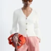 Cardigan en coton côtelé
