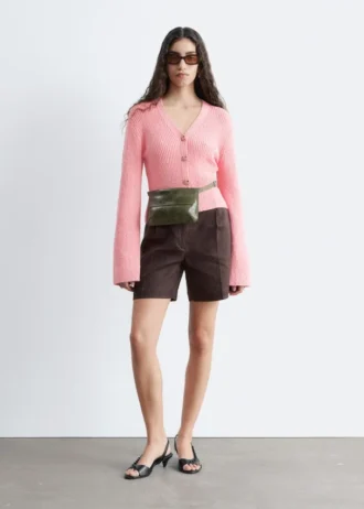 Cardigan en coton côtelé