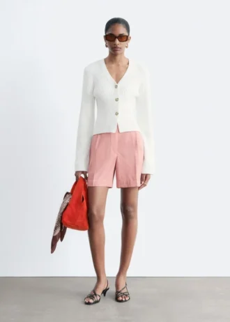 Cardigan en coton côtelé