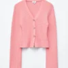 Cardigan en coton côtelé