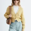 Cardigan en coton à côtes