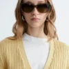 Cardigan en coton à côtes