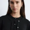Cardigan en laine mérinos double épaisseur