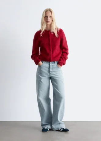 Cardigan en maille brossée