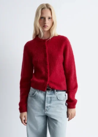 Cardigan en maille brossée