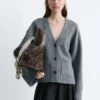 Cardigan en maille cintré